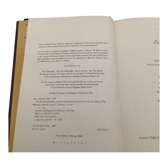 The Last Leaf Of Harlem By Dorothy West Hardcover 2008 - Picture 3 of 9